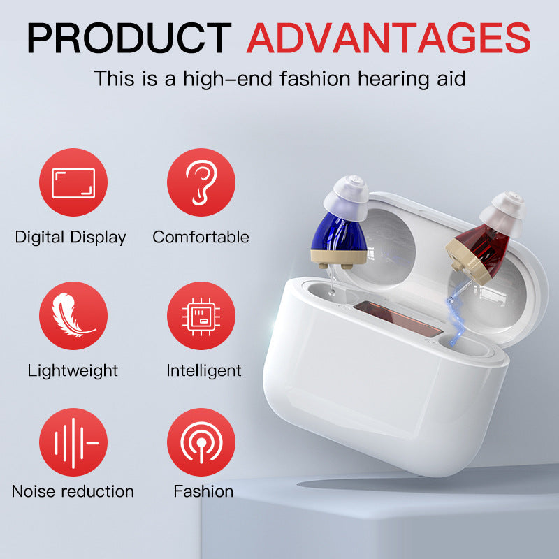 Digital Hearing Aid with Charging Case