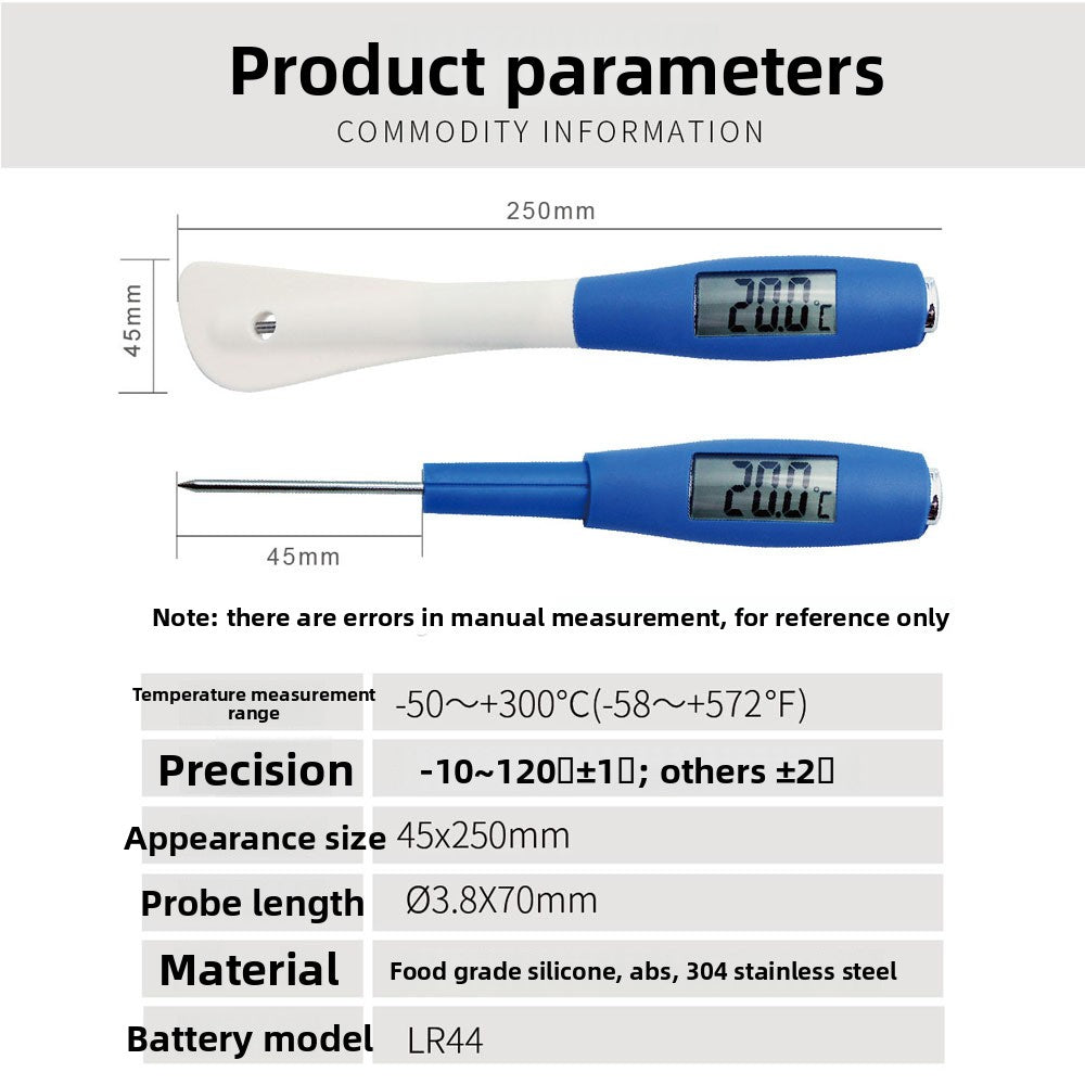 Digital kitchen food thermometer