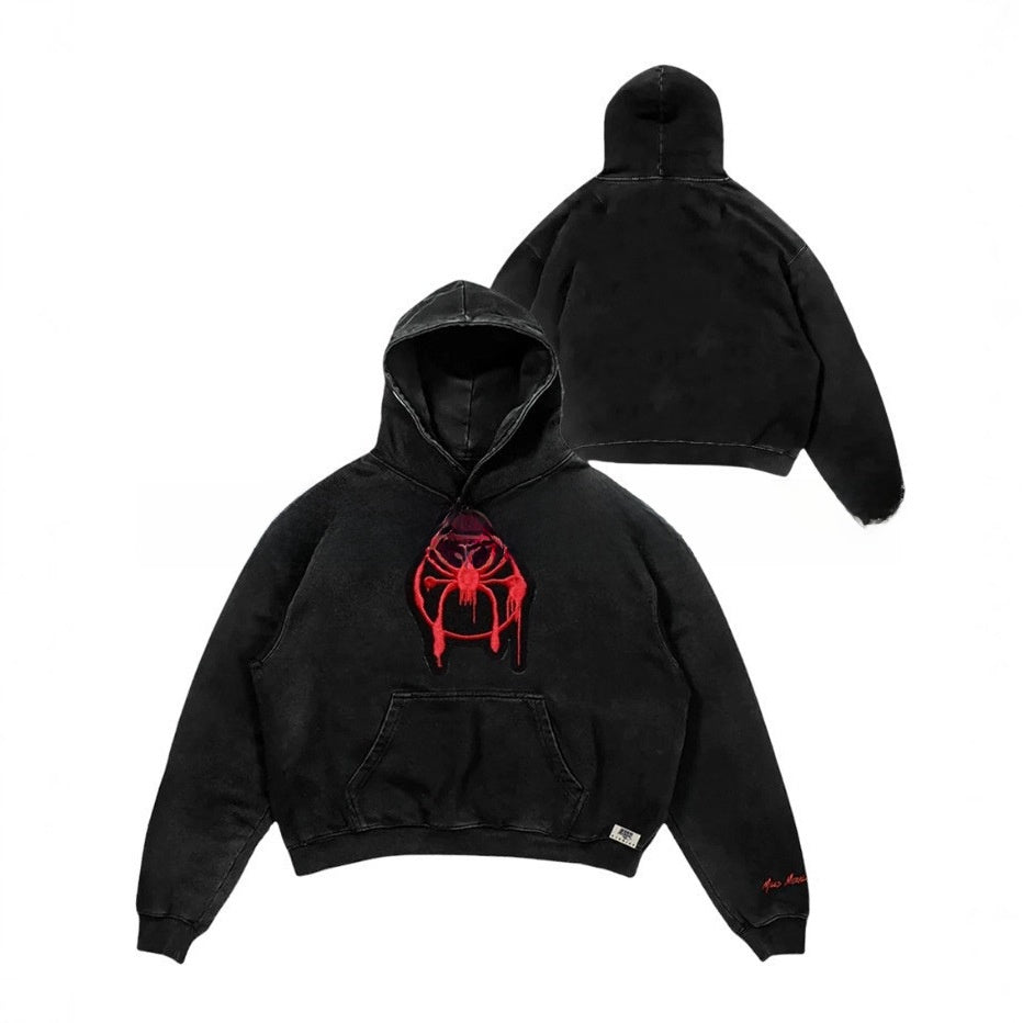 Digital Print Hooded Long Sleeve Shirt