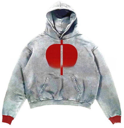 Digital Print Hooded Long Sleeve Shirt