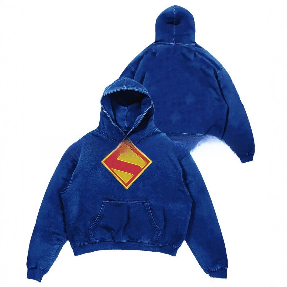 Digital Print Hooded Long Sleeve Shirt