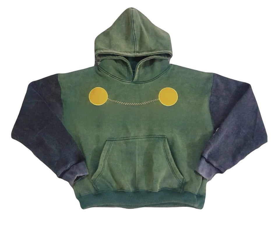 Digital Print Hooded Long Sleeve Shirt
