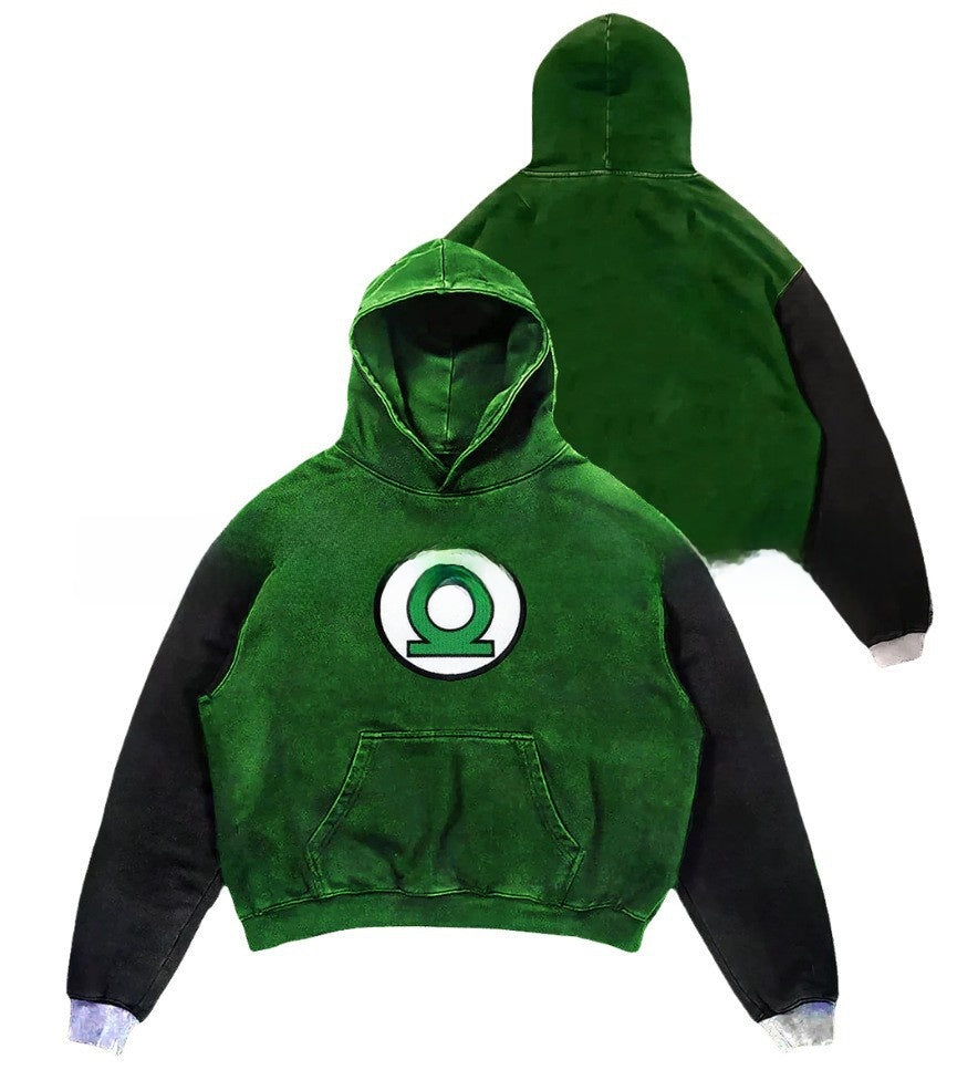 Digital Print Hooded Long Sleeve Shirt