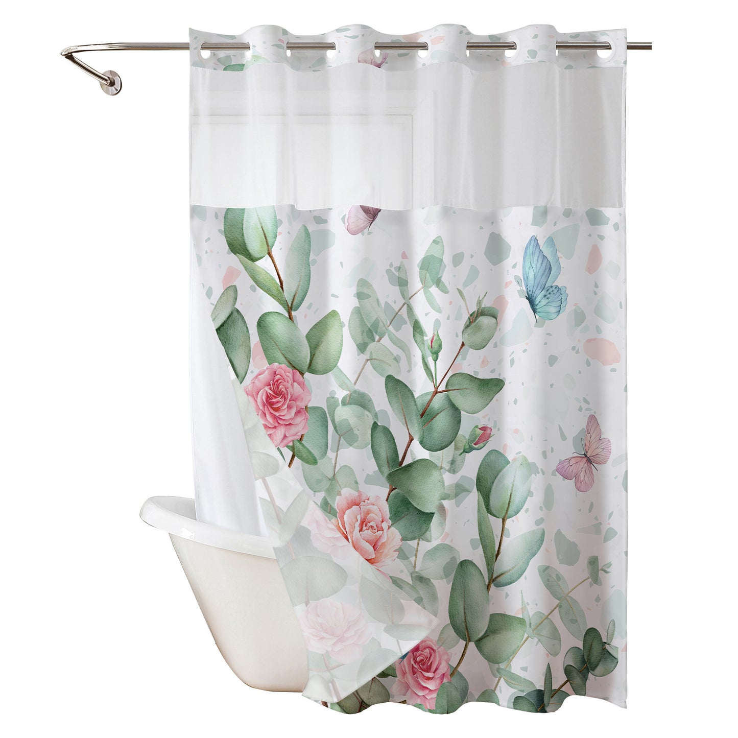 Digital Print Polyester Shower Curtain
