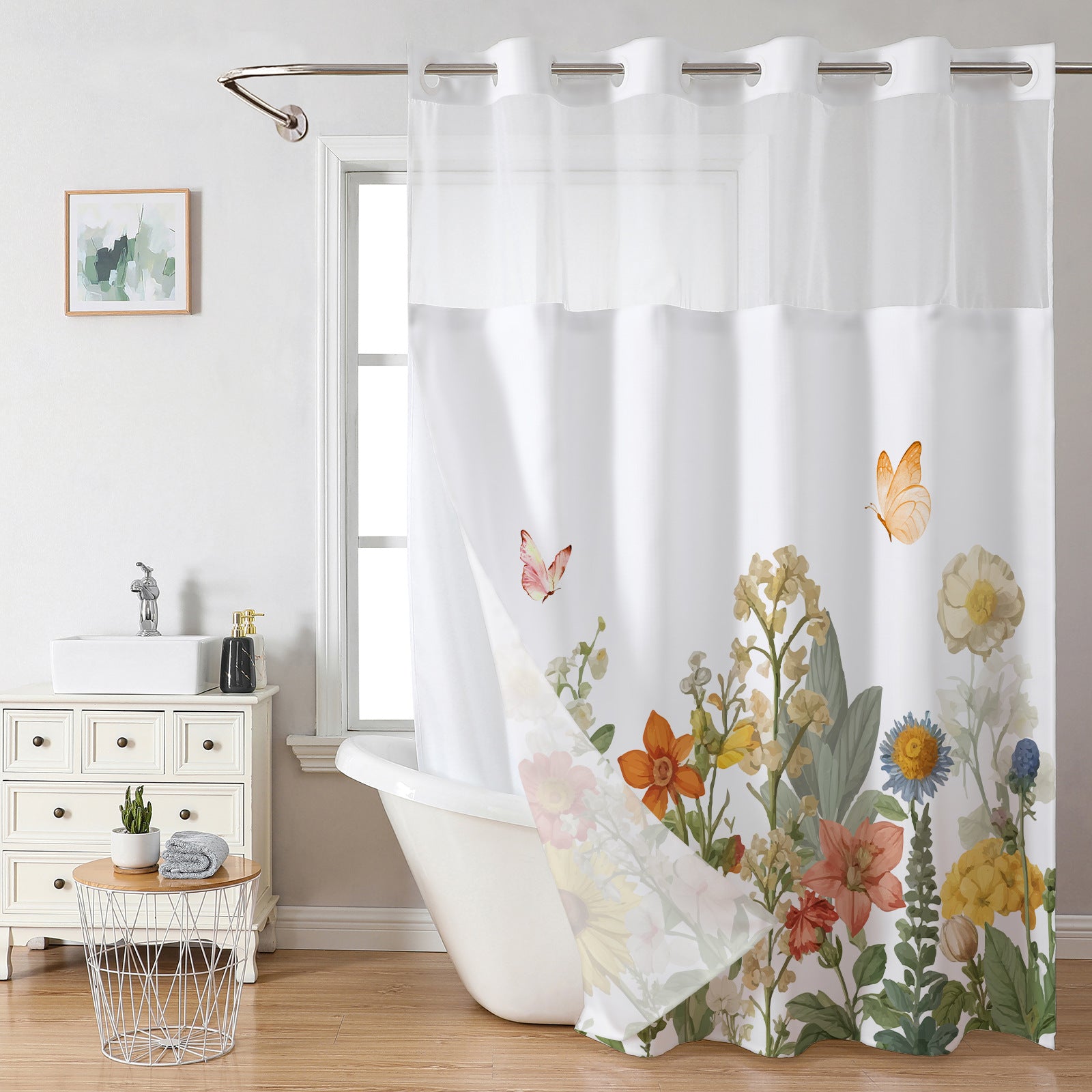 Digital Print Polyester Shower Curtain