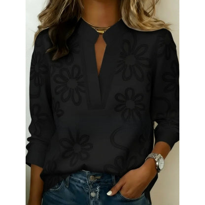 Digital Print Pullover Blouse