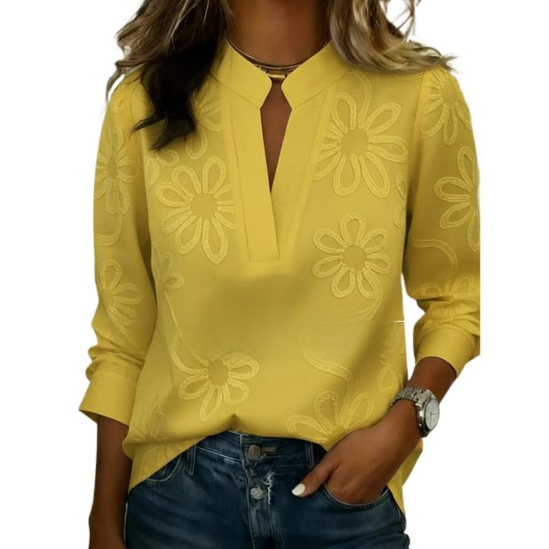 Digital Print Pullover Blouse