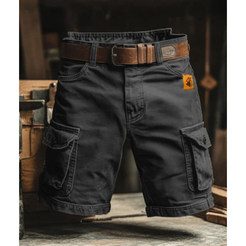 Digital Print Shorts with Zipper for Men