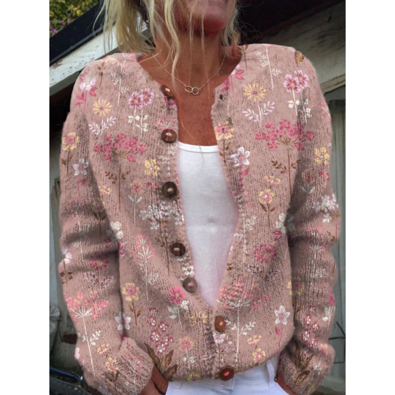Digital Printed Cardigan Hoodie for Women – Early Spring/Autumn
