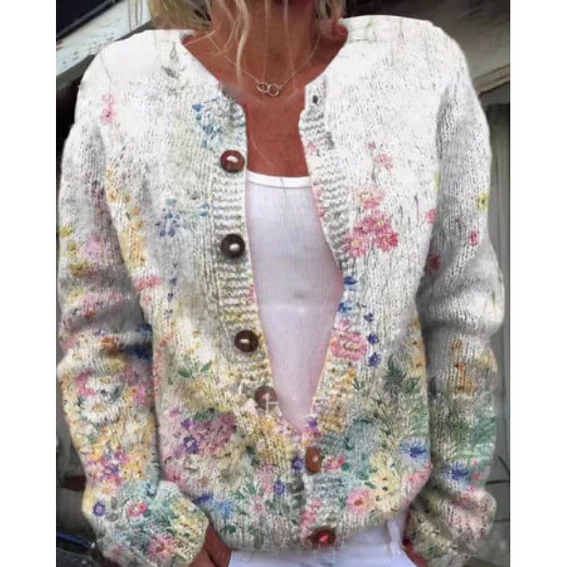 Digital Printed Cardigan Hoodie for Women – Early Spring/Autumn