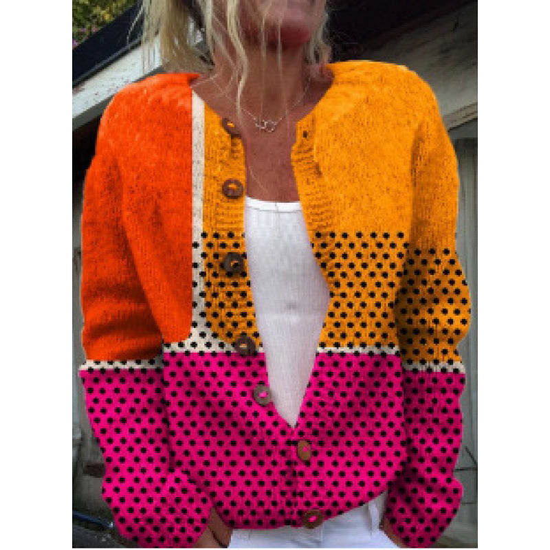 Digital Printed Cardigan Hoodie for Women – Early Spring/Autumn