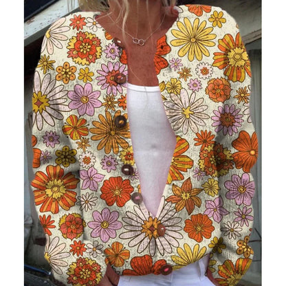 Digital Printed Cardigan Hoodie for Women – Early Spring/Autumn
