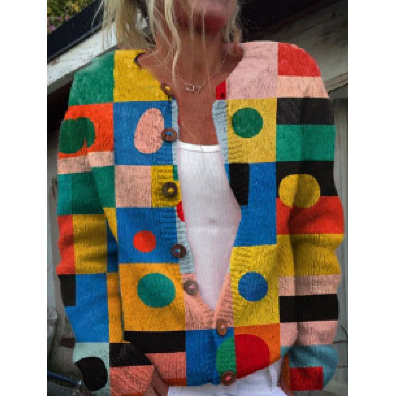 Digital Printed Cardigan Hoodie for Women
