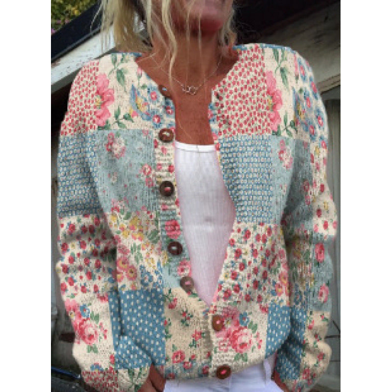 Digital Printed Cardigan Hoodie for Women