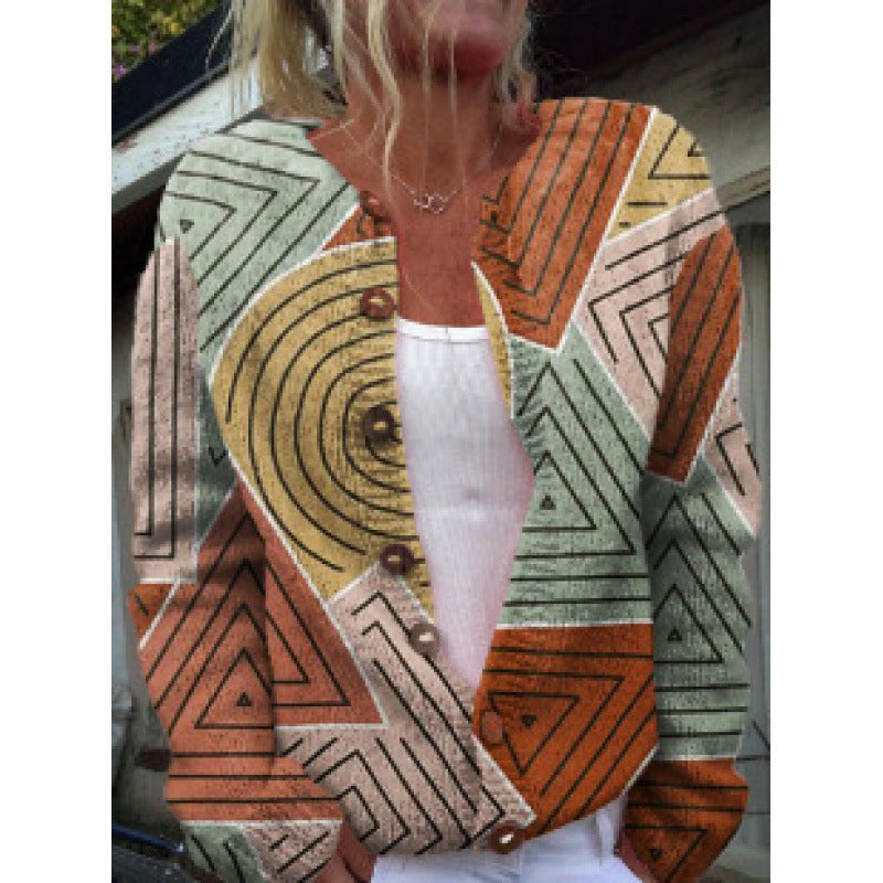 Digital Printed Cardigan Hoodie for Women