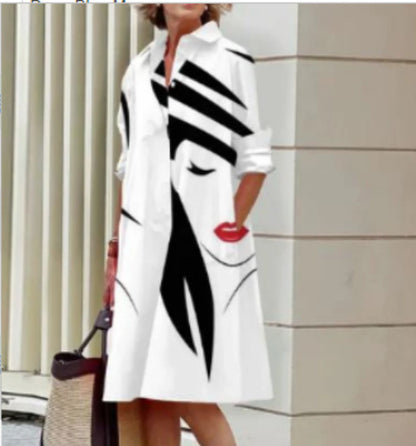 Digital-printed dress