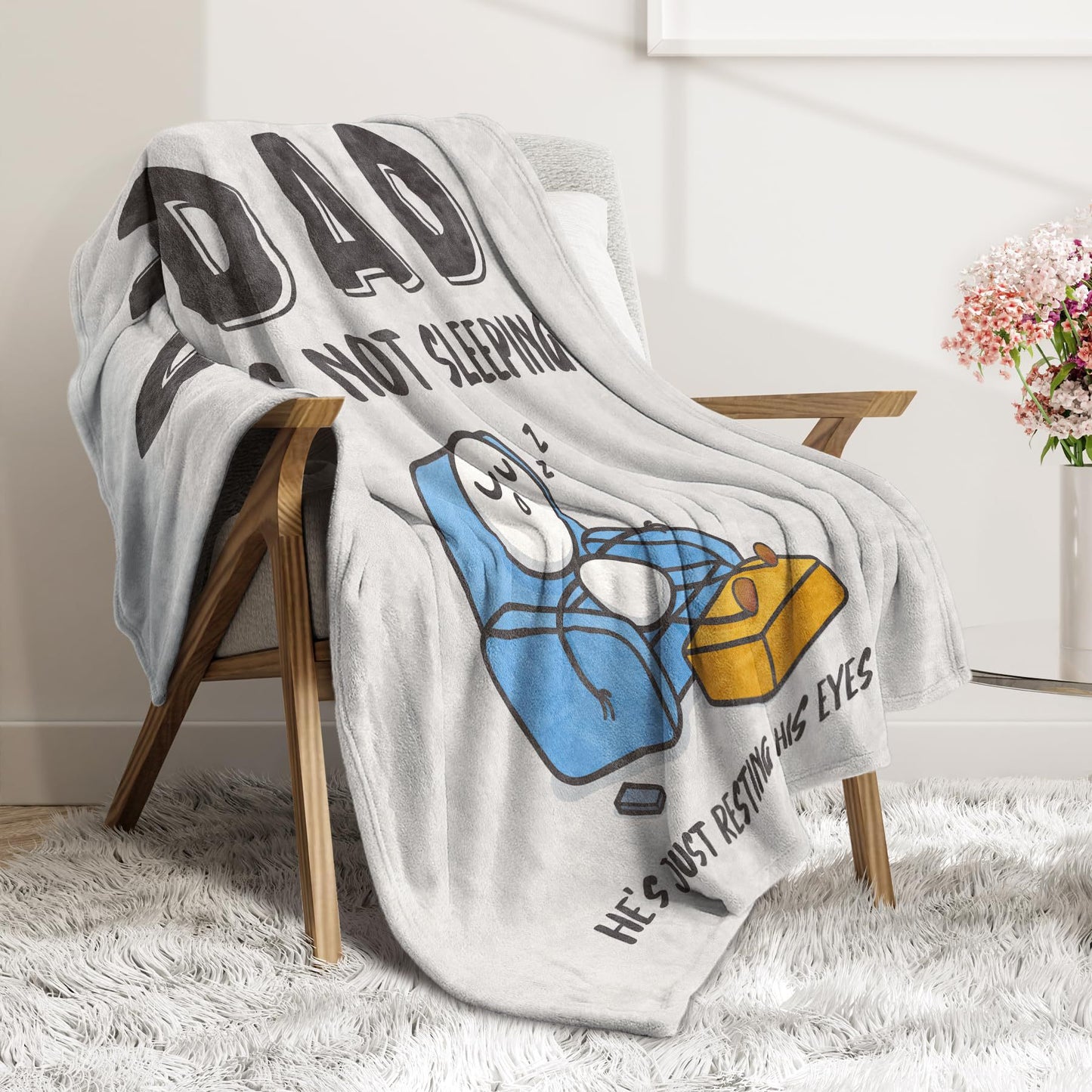 Digital-printed flannel throw blanket