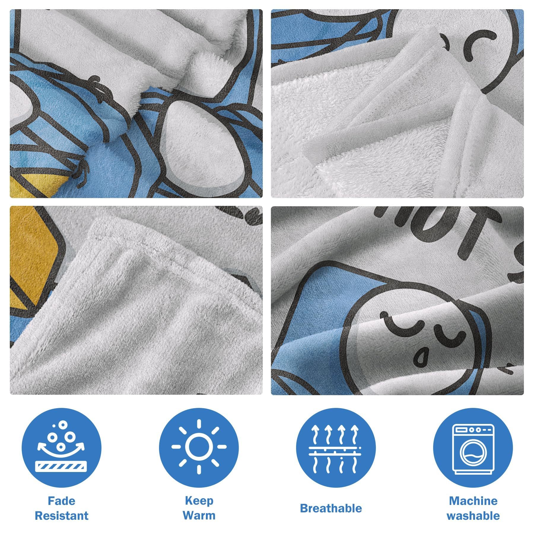 Digital-printed flannel throw blanket