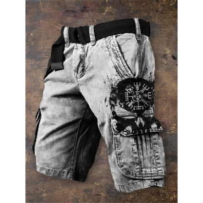 Digital Printing Trendy Shorts Zipper Men's Pants