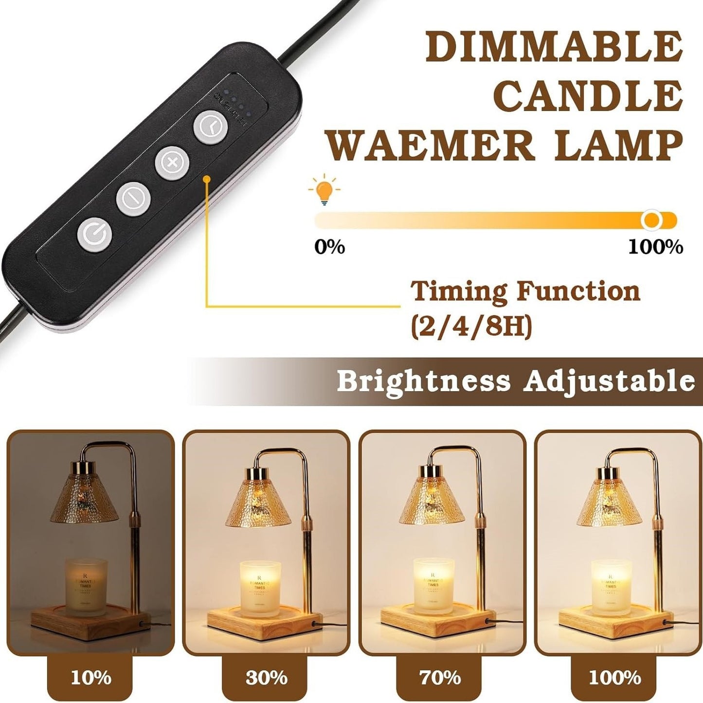 Dimmable Candle Warmer Lamp with Timer