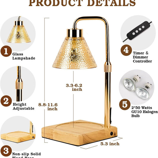 Dimmable Candle Warmer Lamp with Timer