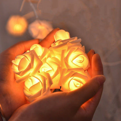 Dimmable LED Rose Flower Light Battery-Powered for Decoration