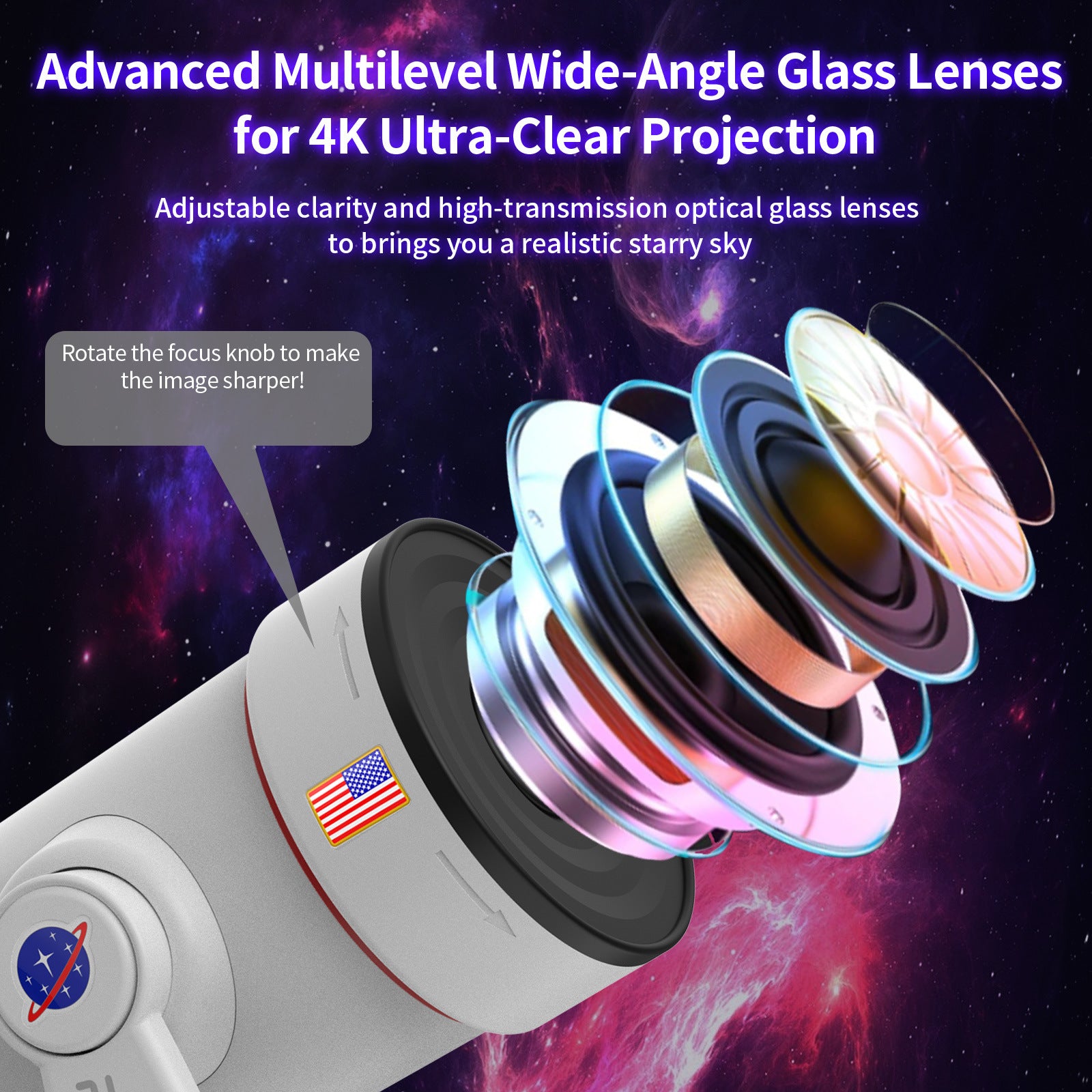 Dimmable Starry Sky Projection Night Light