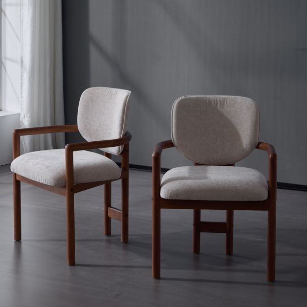 Dining Chairs Set of 2 Upholstered Arm Chairs
