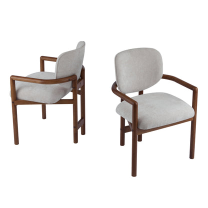 Dining Chairs Set of 2 Upholstered Arm Chairs