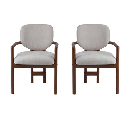 Dining Chairs Set of 2 Upholstered Arm Chairs