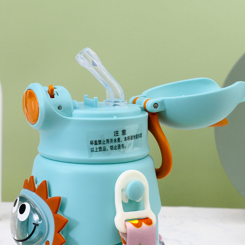 Dinosaur Baby Strap Double Lid Insulated Cup
