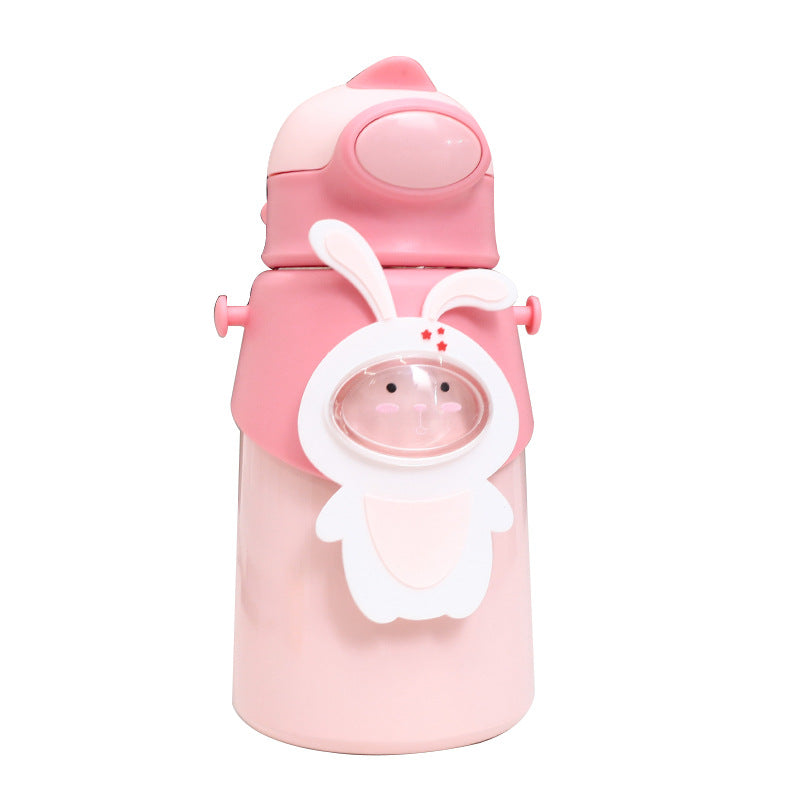Dinosaur Baby Strap Double Lid Insulated Cup