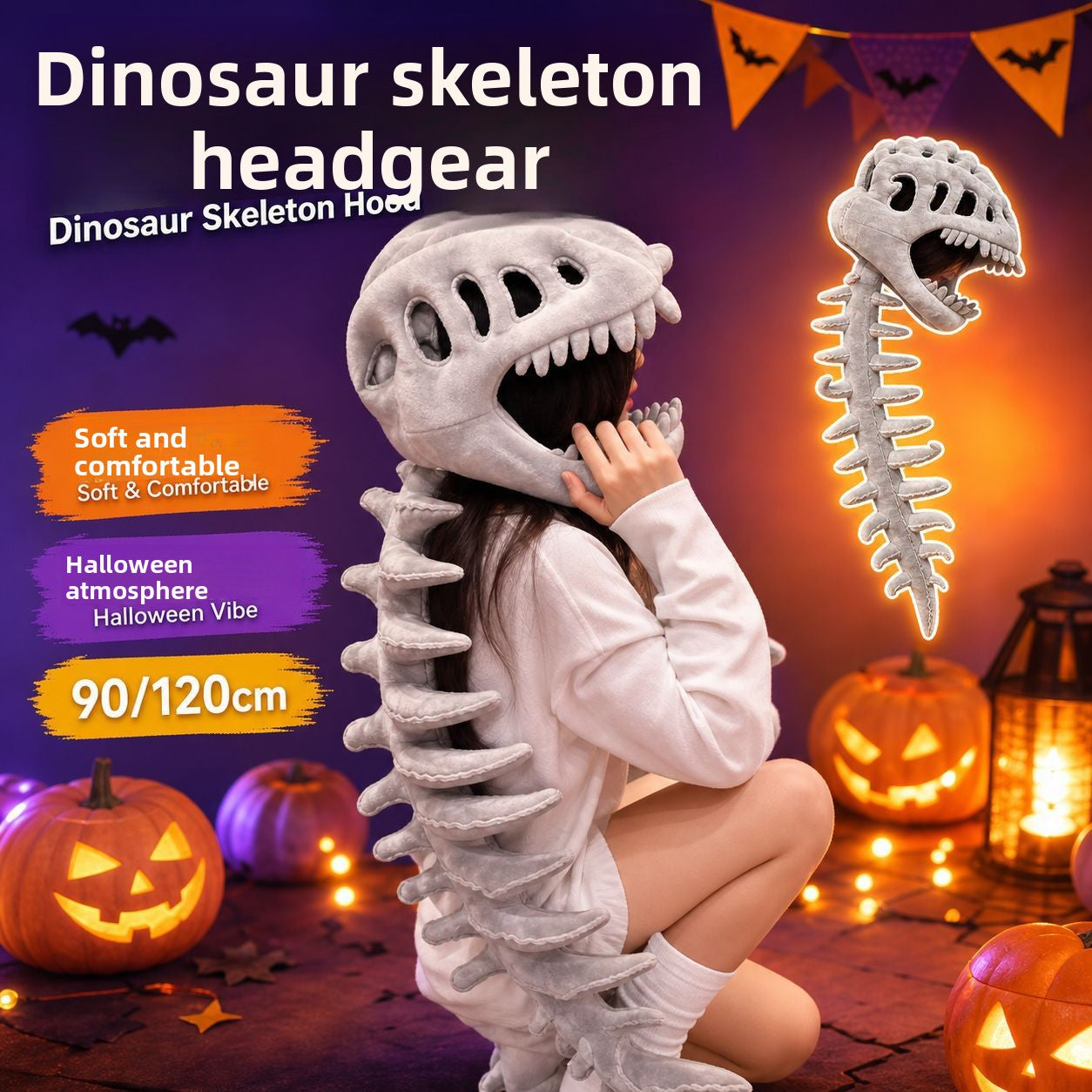 Dinosaur Skeleton Headgear for Cosplay