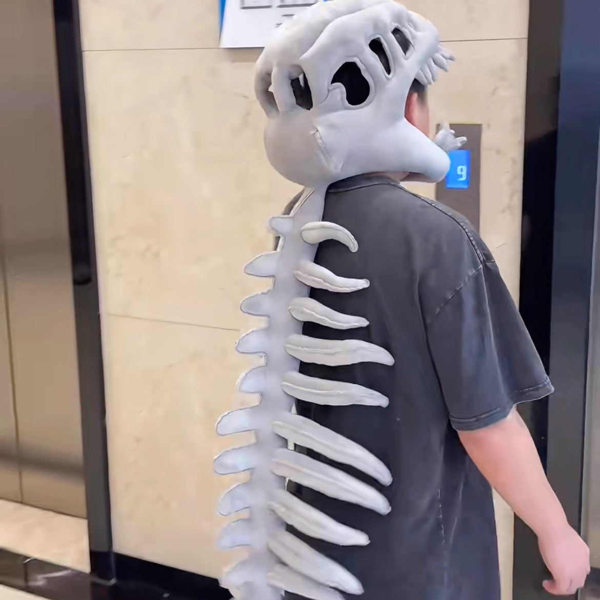 Dinosaur skeleton headgear