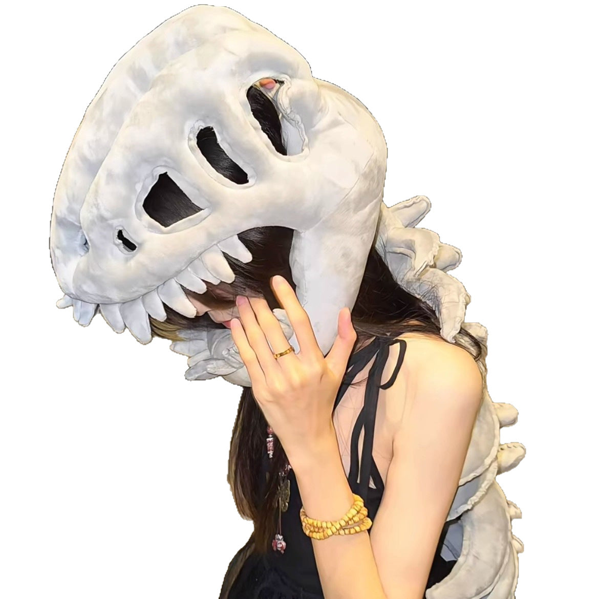 Dinosaur skeleton headgear