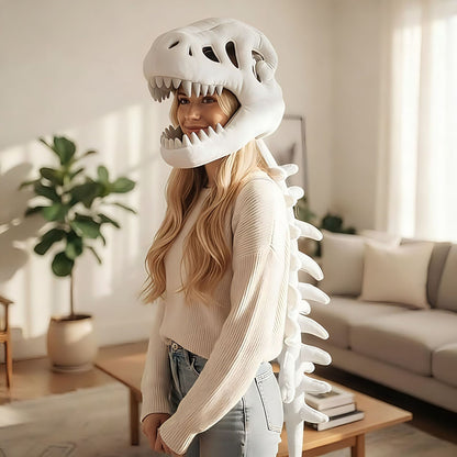 Dinosaur Skeleton Plush Costume Hat