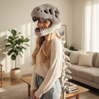 Dinosaur Skeleton Plush Costume Hat