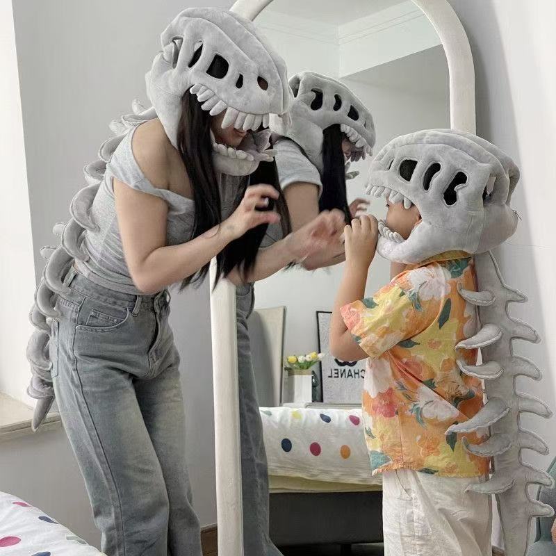 Dinosaur Skeleton Plush Headgear Toy