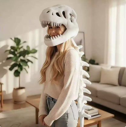 Dinosaur Skeleton Plush Headgear Toy