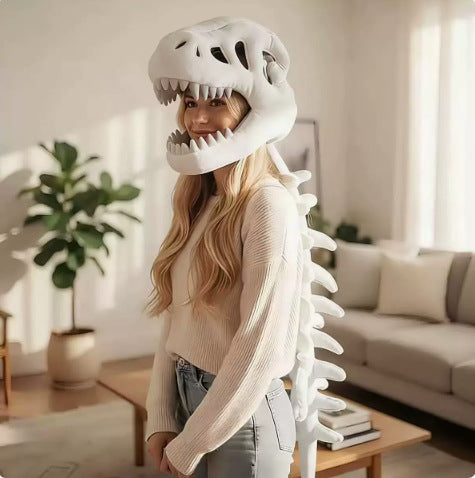Dinosaur Skeleton Plush Headgear Toy