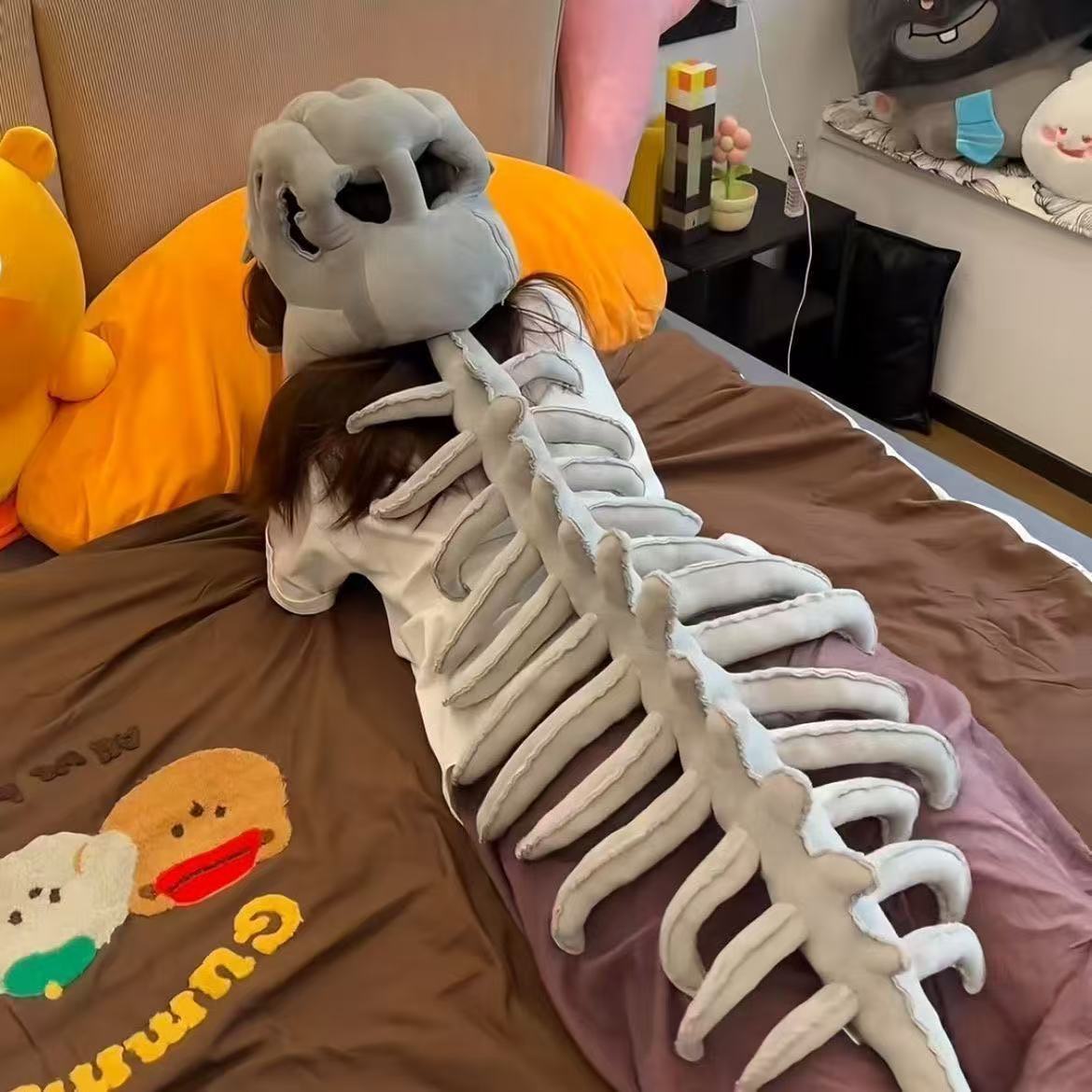 Dinosaur Skeleton Plush Headgear Toy