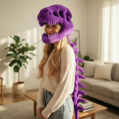 Dinosaur Skeleton Plush Headgear Toy