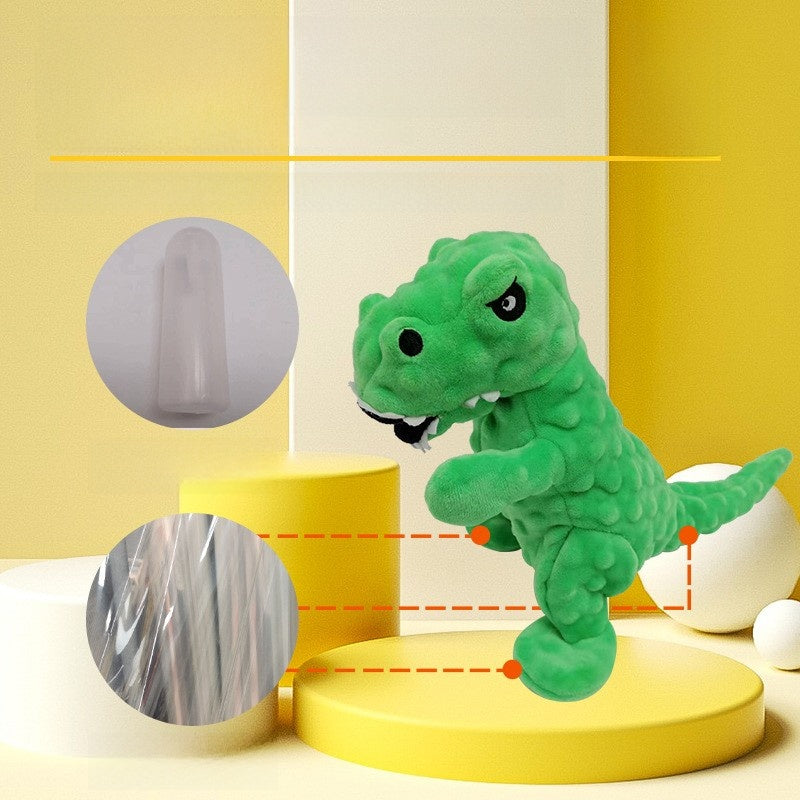 Dinosaur Squeaky Plush Chew Toy for Pets