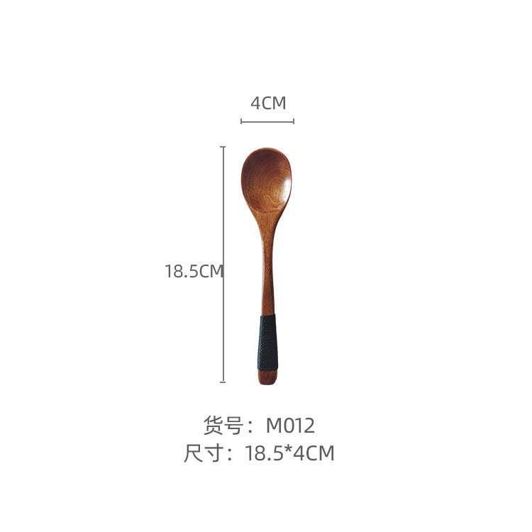 Directly Supplied from the Manufacturer, Wooden Spoons with Long Handles, Wooden Spoons with Wrapped Strings, Small Spoons for Home Use, Rice Spoons, Honey Spoons, Mixing Spoons, Wholesale Spoons