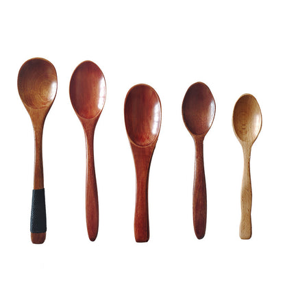 Directly Supplied from the Manufacturer, Wooden Spoons with Long Handles, Wooden Spoons with Wrapped Strings, Small Spoons for Home Use, Rice Spoons, Honey Spoons, Mixing Spoons, Wholesale Spoons
