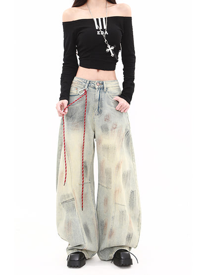 Dirty stained skinny jeans
