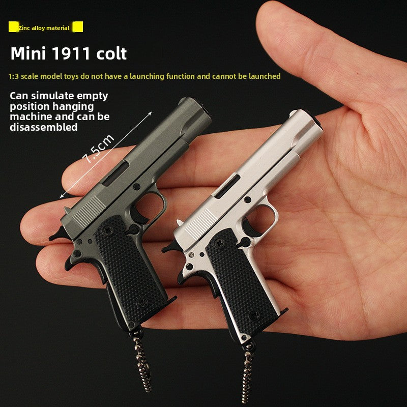 Disassembled 1911 Gun Model Alloy Keychain Toy