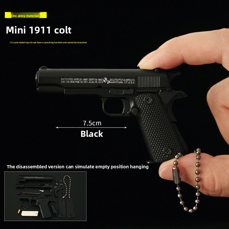 Disassembled 1911 Gun Model Alloy Keychain Toy
