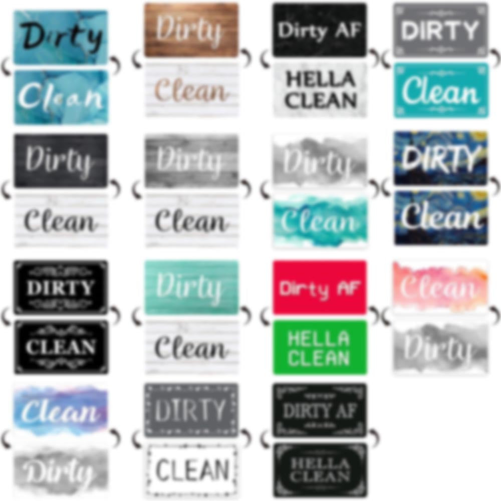 Dishwasher Magnetic Status Stickers