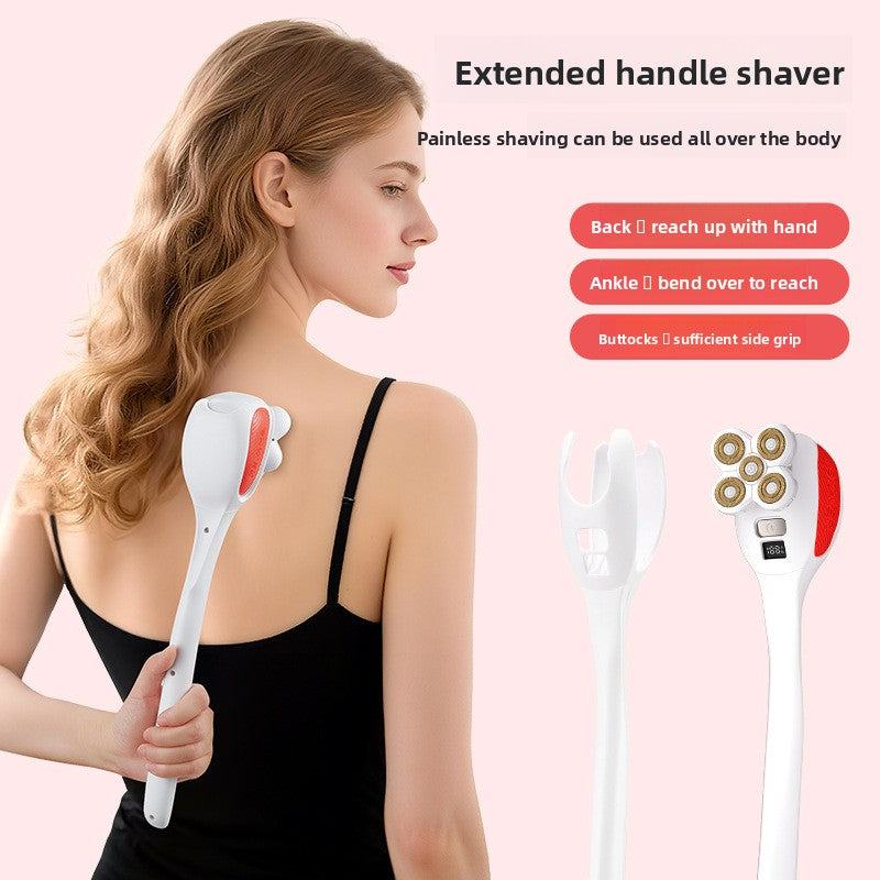 Display Rechargeable Electric Shaver with Extended Handle